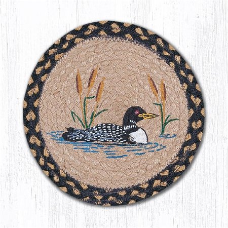 H2H Loon Cattail Printed Swatch Round Rug, 10 x 10 in. H22211667